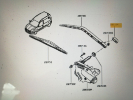 Afdekkap montagebout achterwisser Nissan Kubistar 28730-00QAA