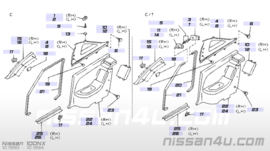 Afdekkap dak Nissan 100NX B13 76965-63Y03 gebruikt (76965-63Y01)