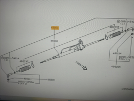Stuurhuis Nissan Primera P11/WP11 49001-2F910 Gebruikt.