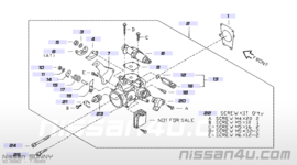 Gasket-throttle chamber GA14/ GA16 Nissan 16175-73C01 B13/ N14/ N15/ P10/ W10/ Y10 Original.
