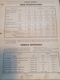 Service manual '' Model L13, L16, L20 engine '' 49101