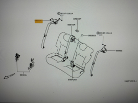 Veiligheidsgordel linksachter Nissan Micra K14 88884-5FA0A Gebruikt.