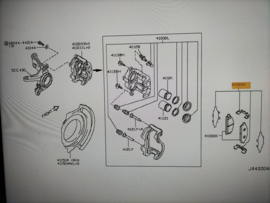 Hardware kit Nissan X-Trail T30 D108M-8H381 Original.