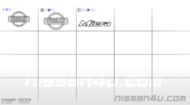 Emblem-front Nissan Micra K11 62890-1F500