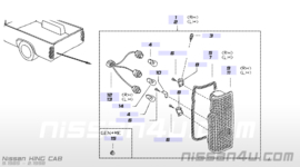 Pakking achterlicht rechts Nissan King Cab D21 26558-01G00