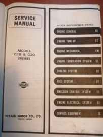 Service manual '' Model G18 & G20 engines '' SM3E-0G20G0