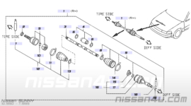 Aandrijfas rechts GA14 Nissan Sunny N14 39100-50Y00