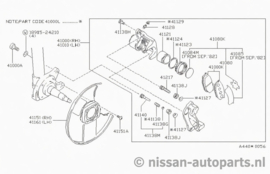 Brake front, left-hand Nissan 280ZX S130 41010-P6625 Used part.