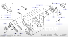 Aansluitflens koelwaterbuis thermostaathuis Nissan 13049-9F600 N16/ P11/ P12/ V10/ WP11