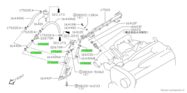 Slangklem 11,5mm Nissan 16439-16E00 Origineel.