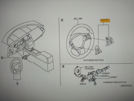 Switch-assy steering Nissan Murano Z50 25550-CA000 Original.