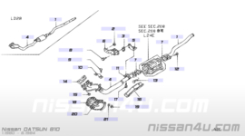 Insulator uitlaatbevestiging Nissan 20694-W1080