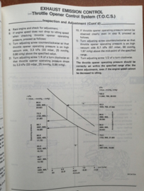 Service manual '' Model K10 series '' Supplement-II Nissan Micra K10 SM5E-K10SG0 Gebruikt.