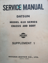 Service manual '' Model 610 series supplement 1 '' Datsun Bluebird 610 SM6E-061SG0