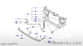 Apron front upper Nissan Bluebird T12/ T72 62651-D4035 (418) used parU