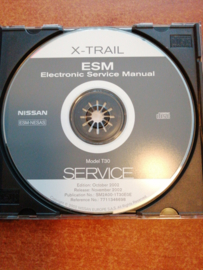Electronic Service manual '' Model T30 series '' Nissan X-Trail T30 SM2A00-1T30E0E Gebruikt.
