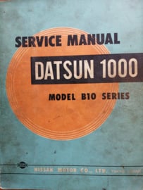 Service manual '' Model B10 series '' Datsun 1000 B10 / Datsun Sunny B10