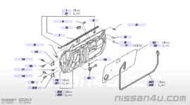 Montagebout deurscharnier Nissan 01125-02181 B13/ N15/ R50