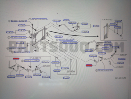 Onderste koelwaterslang CA20E Nissan Bluebird T72 21503-Q9003 Gebruikt.