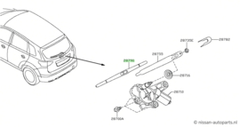 Blade rear window wiper Nissan Qashqai J11 28790-4EA0A Original.