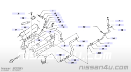 Hose-blow by, A CA16S/ CA18D/ CA18DT/ CA18T/ CA20E/ CA20S/ LD20 Nissan 11826-51E05 S13/ T12/ T72 Original.