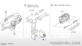 Body control module Nissan Micra K12 284B2-AX620
