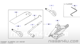 Opberghoes gereedschap Nissan Almera N16 zonder dakraam 99504-BM500