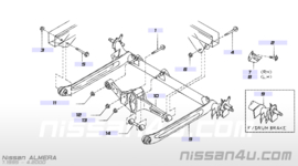 Achteras CD20 Nissan Almera N15 55501-1M610 Gebruikt.