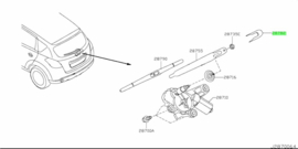 Afdekkap ruitenwisserarm achterklep Nissan 28782-ED500 C13/ F15/ R52/ T32 Origineel.