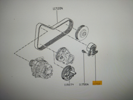 Multiriemspanner Nissan 11750-00QAP K12/ X76 Origineel.