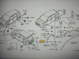 Over fender-front, right-hand Nissan Qashqai J10/ JJ10 63810-BR01A New.
