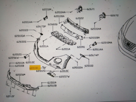 Afdekkap sleepoog Nissan Juke F16 622A0-6PA0A Grijs (KAD)