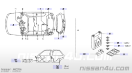 Zekeringenkast Nissan Micra K11 24350-1F500
