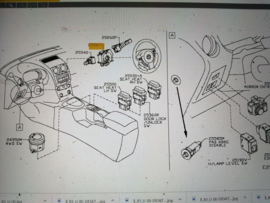 Stuurschakelaarhouder / airbagklokveer Nissan E11/ J10/ JJ10/ M20 B5567-BH00A Nieuw.
