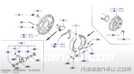 Remschoenset achteras Nissan 44060-70N25 W10/ Y10 Origineel