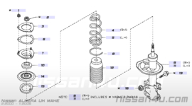 Veerpootplaat bovenzijde Nissan Almera N16 54348-4M410