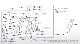 Achterbankslotvanger links Nissan Primera P11 88692-2F000