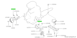 Montagebout Nissan 01121-03331 Origineel.