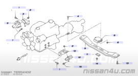 Montagesteun motorblok TD27 links Nissan Terrano2 R20 11233-0F001