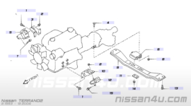 Insulator-engine mounting, front left-hand TD27 Nissan Terrano2 R20 11220-7F000 Used part.