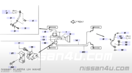 Remleiding linksvoor Nissan Almera N16 46242-BN801