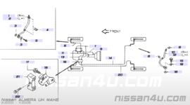 Tube brake, front master cylinder Nissan 46250-BN800 N16/ V10