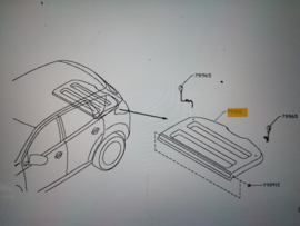 Finisher-rear parcel shelf Nissan Qahqai J10 79910-BR00A Original.