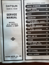 Service manual '' Model 610 series '' Datsun Bluebird 610 SM2E-0610G0