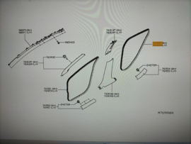 Deurrubber rechtsachter Nissan Micra K14 76923-5FA2B (carrosseriezijde) Gebruikt.