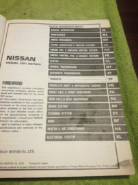 Service manual ''Model D21 series Supplement-X'' Nissan Pickup D21
