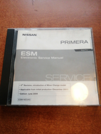 Electronic Service manual '' Model P12 series '' Nissan Primera P12 SM4E00-1P12E0E Gebruikt.