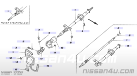 Kruisstuk stuurkolom Nissan 48080-65Y06 B13/N14/N15/Y10