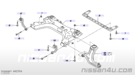 Draagarm linksvoor Nissan 54501-BC42A E11/K12