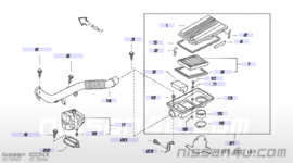 Rubber gasklephuis Nissan 16523-41B01 B13/ K11/ N14/ N15/ P11/ W10/ Y10 Gebruikt.